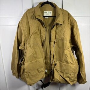 Orvis Bird n Lite Technology Field Hunting Jacket Khaki XXL Cotton